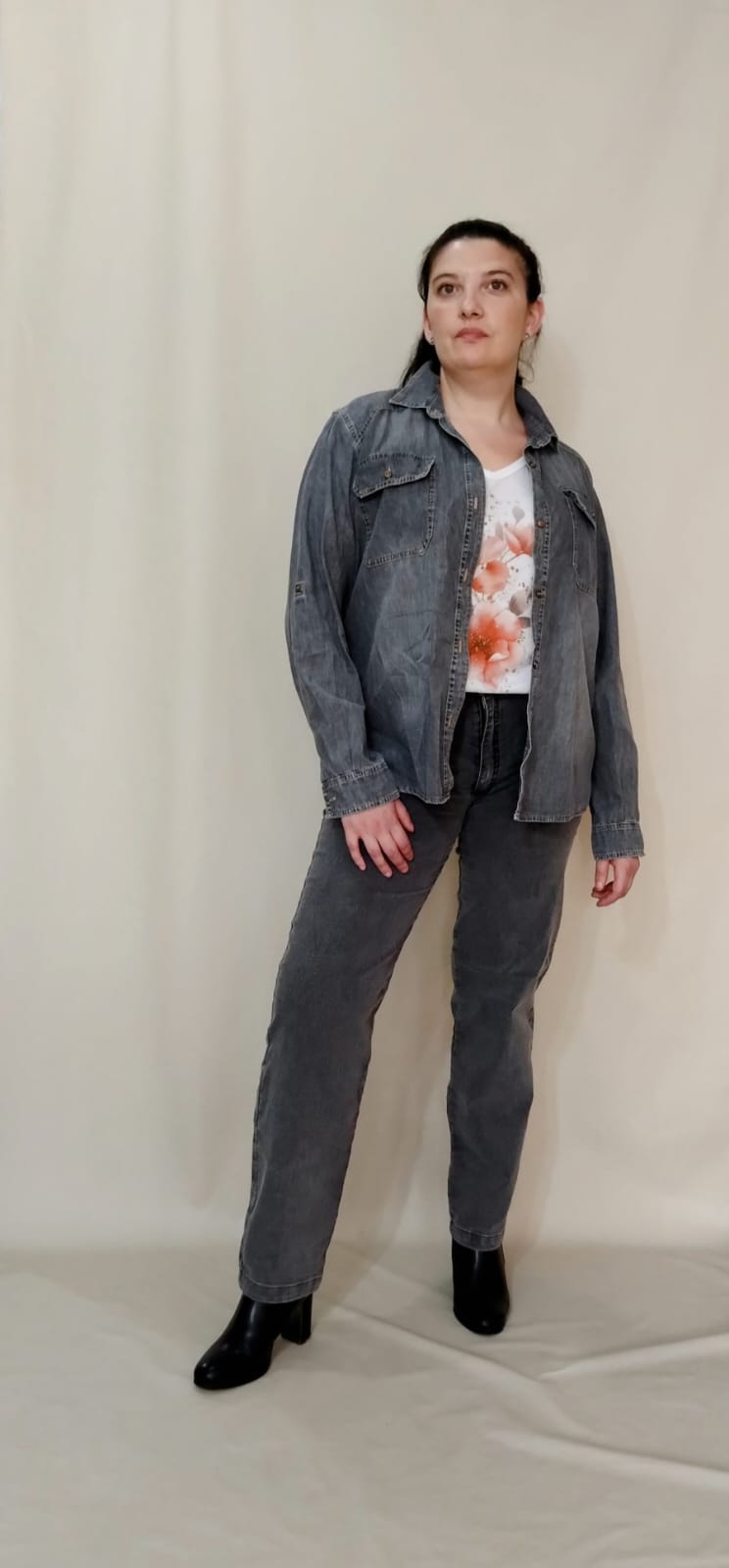 camisa de jean Rebecca